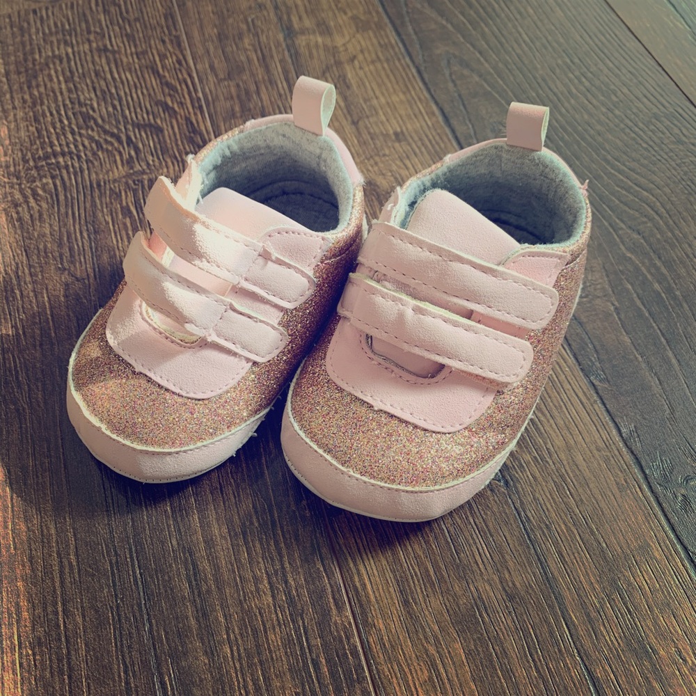 💕✨ Baby Girl Pink Sparkle Sneaker Crib Shoes✨💕